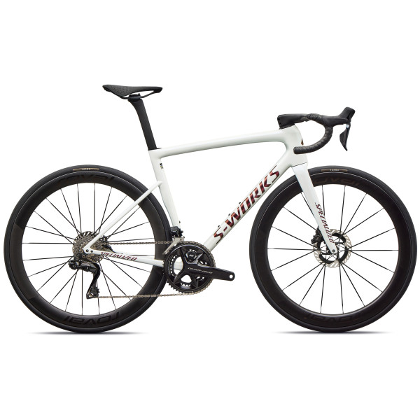 S-Works Tarmac SL8 plento dviratis | Shimano Dura-Ace Di2 | Gloss Metallic White Silver - Pearl