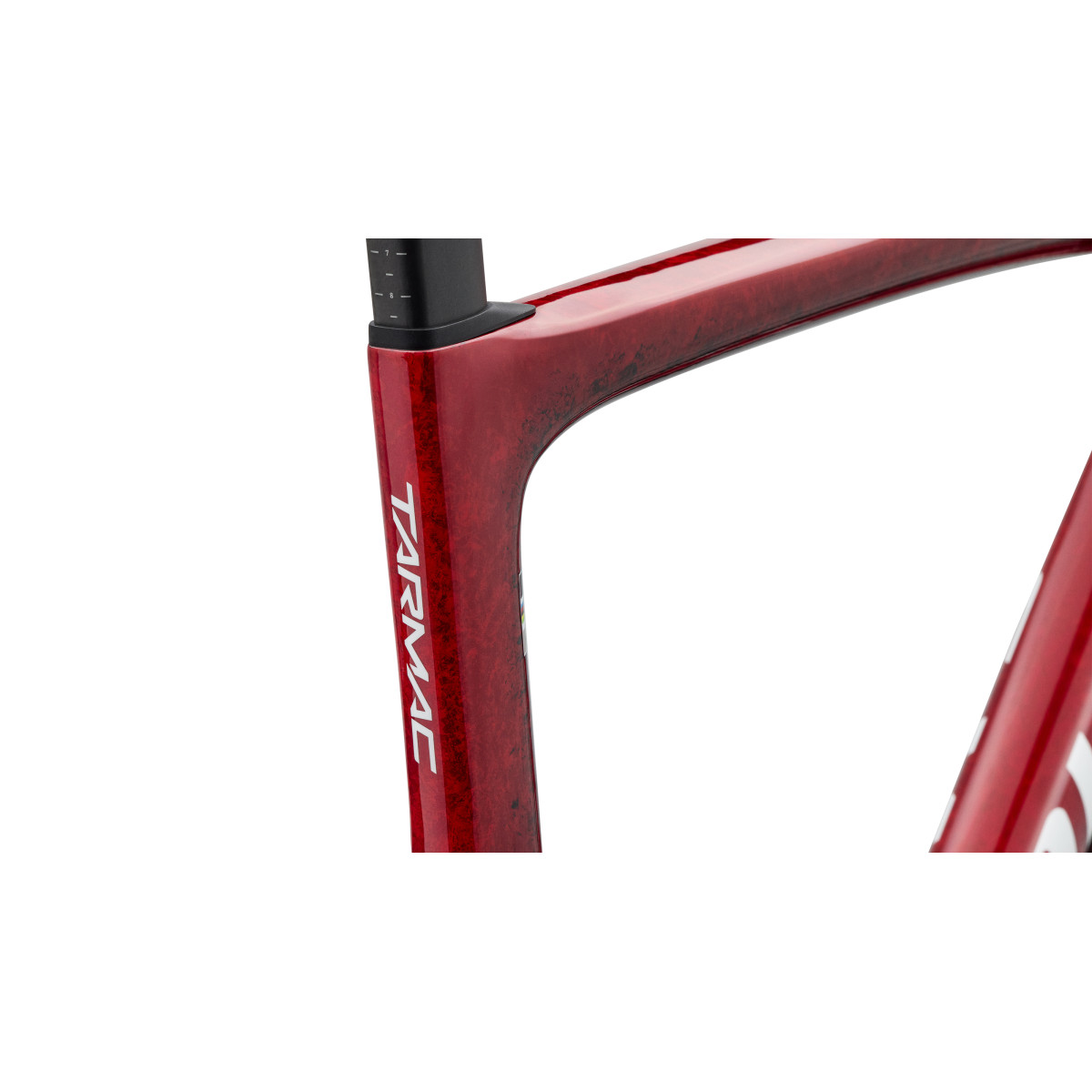 S-Works Tarmac SL9 rėmas | Gloss Vivid Red - Tarmac Black - White Silver Metallic