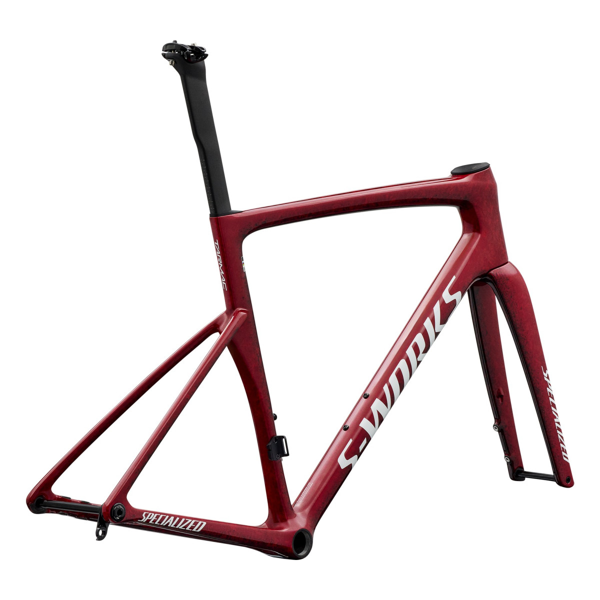 S-Works Tarmac SL9 rėmas | Gloss Vivid Red - Tarmac Black - White Silver Metallic