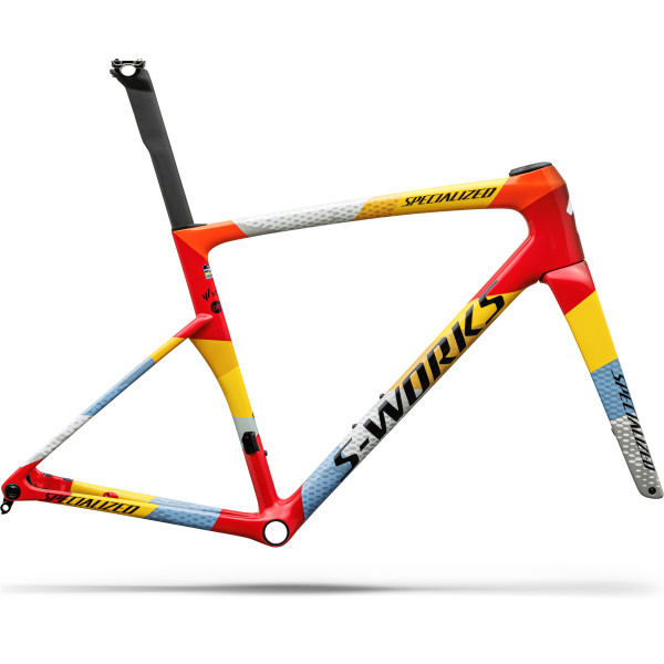 S-Works Tarmac SL9 rėmas | SD Worx - Protime | Gloss Vivid Red - Yellow - Dolomite Metallic