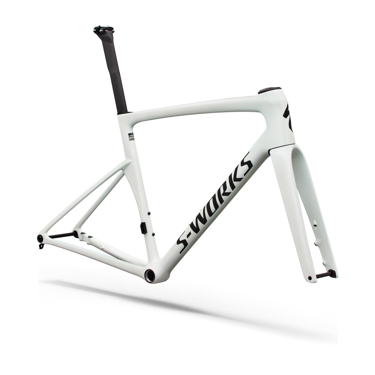 S-Works Tarmac SL9 rėmas | Gloss White Silver Metallic - Obsidian Metallic