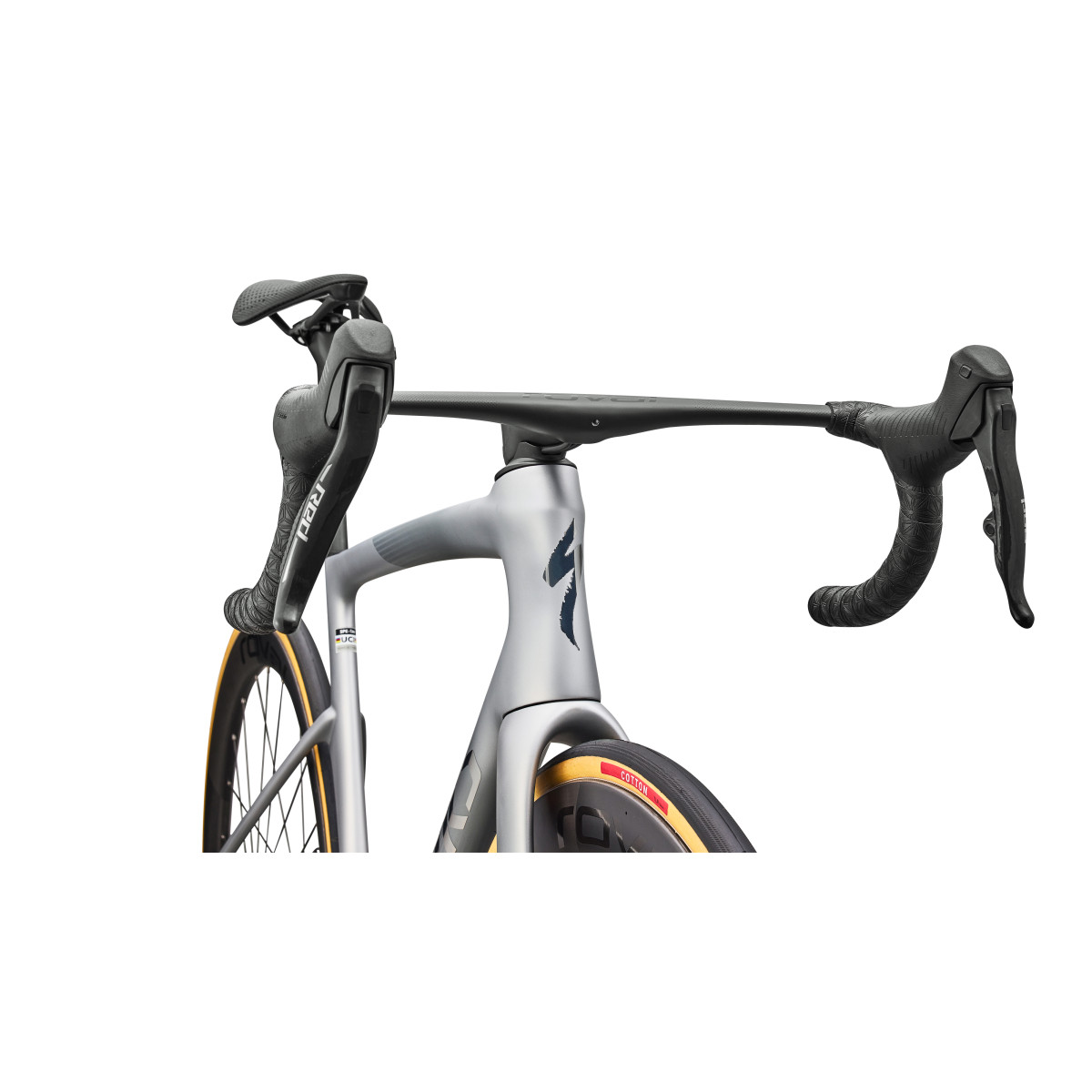 S-Works Tarmac SL9 plento dviratis | SRAM Red AXS | Satin Silver Dust - Gloss Chrome