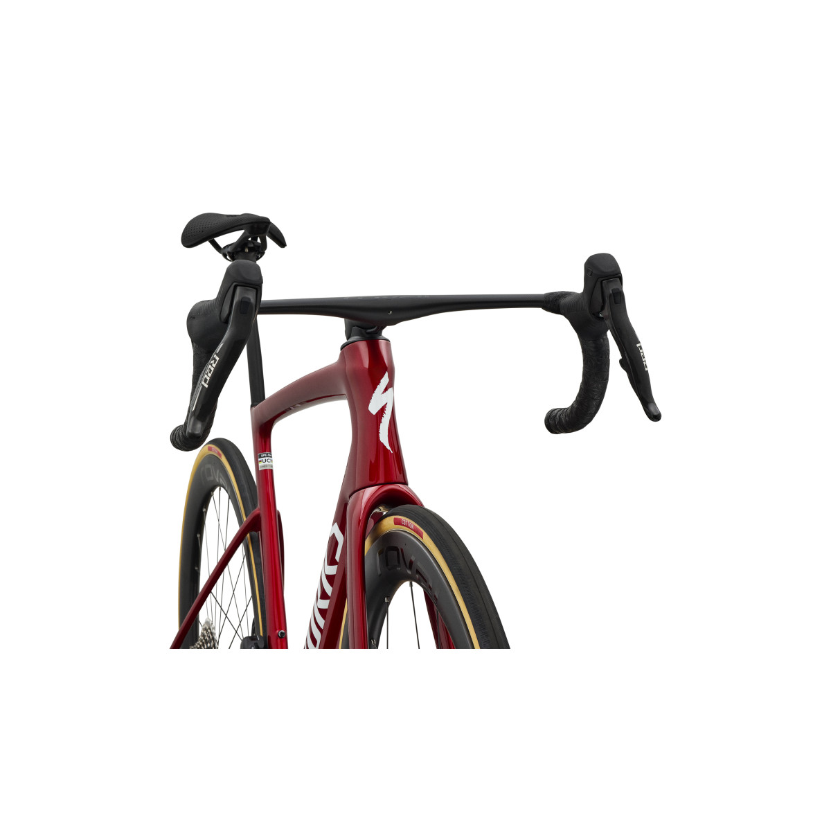 S-Works Tarmac SL9 plento dviratis | SRAM Red AXS | Gloss Ruby Metallic - White Silver Metallic