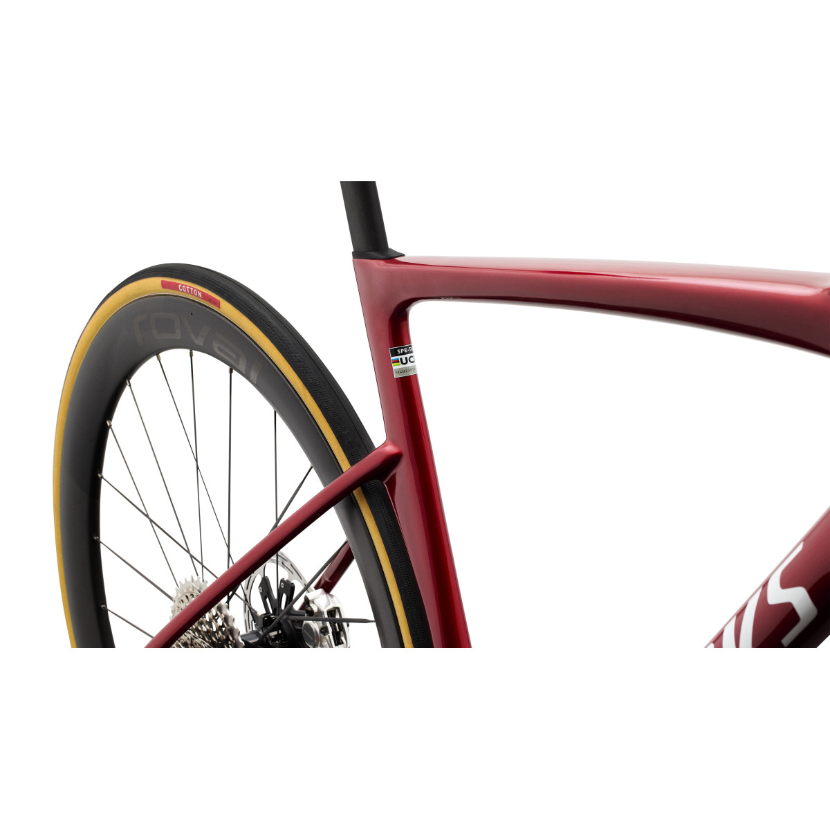 S-Works Tarmac SL9 plento dviratis | SRAM Red AXS | Gloss Ruby Metallic - White Silver Metallic