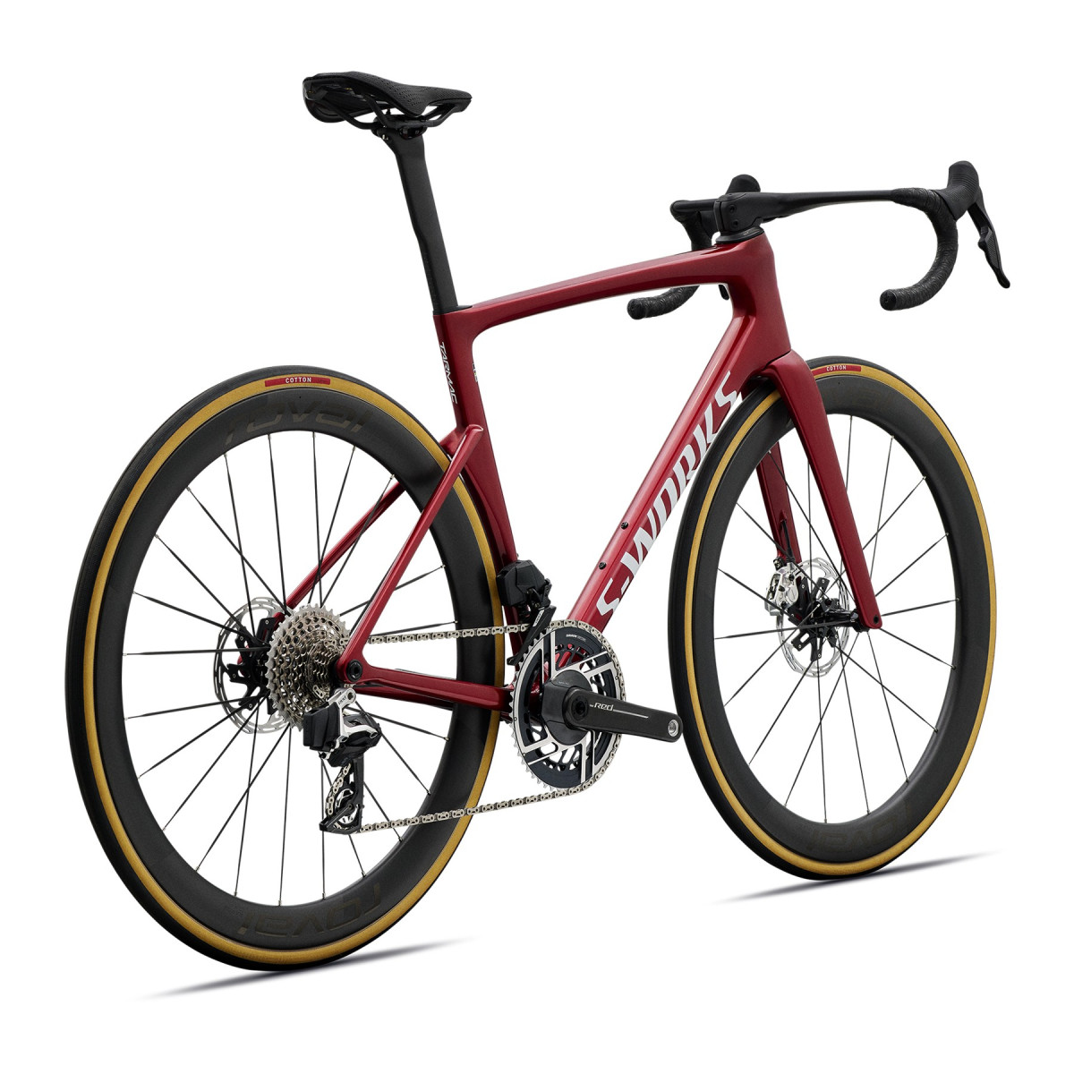 S-Works Tarmac SL9 plento dviratis | SRAM Red AXS | Gloss Ruby Metallic - White Silver Metallic