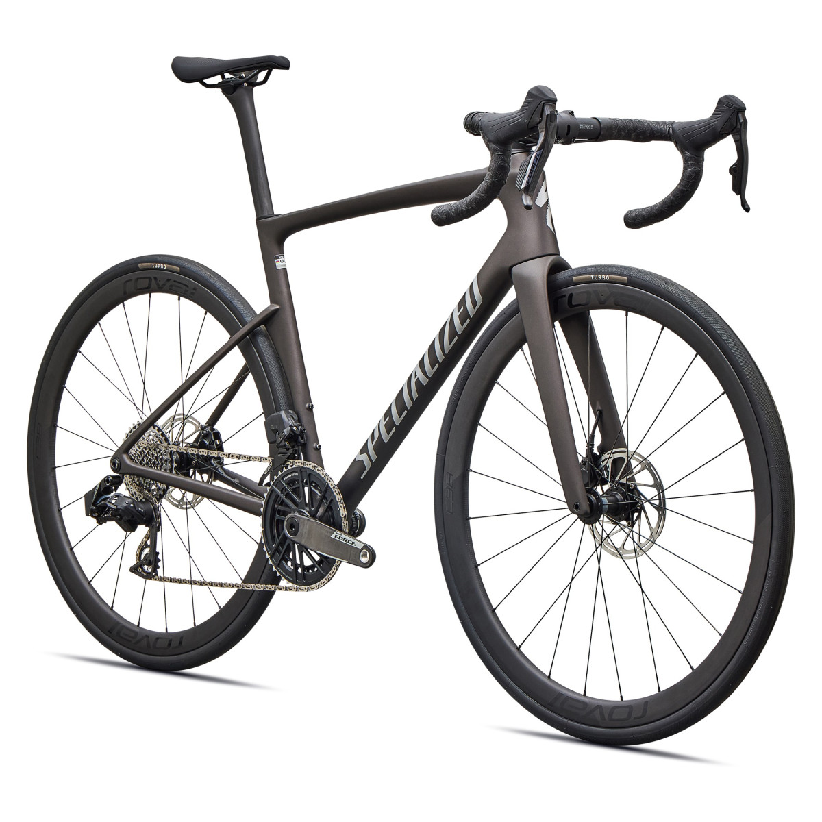 Specialized Tarmac SL9 Expert plento dviratis | SRAM Force AXS | Satin Warm Smoke Metallic - Silver Dust
