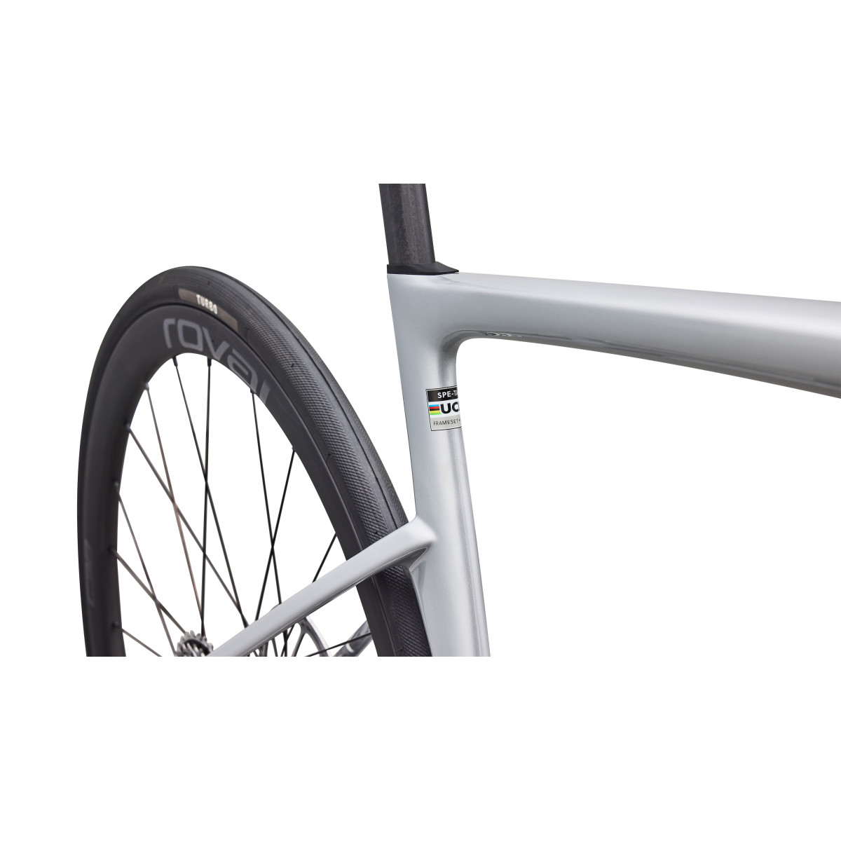 Specialized Tarmac SL9 Expert plento dviratis | SRAM Force AXS | Gloss Silver Dust - Powder Lime
