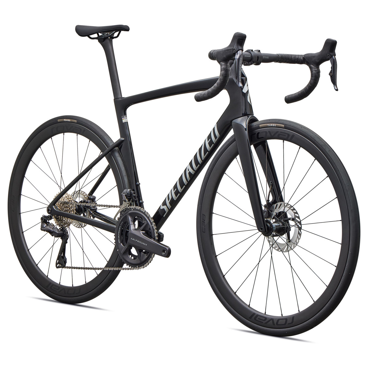 Specialized Tarmac SL9 Expert plento dviratis | Shimano Ultegra Di2 | Gloss Black - Silver Dust