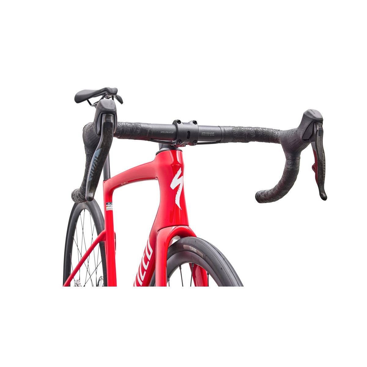 Specialized Tarmac SL9 Comp plento dviratis | SRAM Rival AXS | Gloss Vivid Red - White