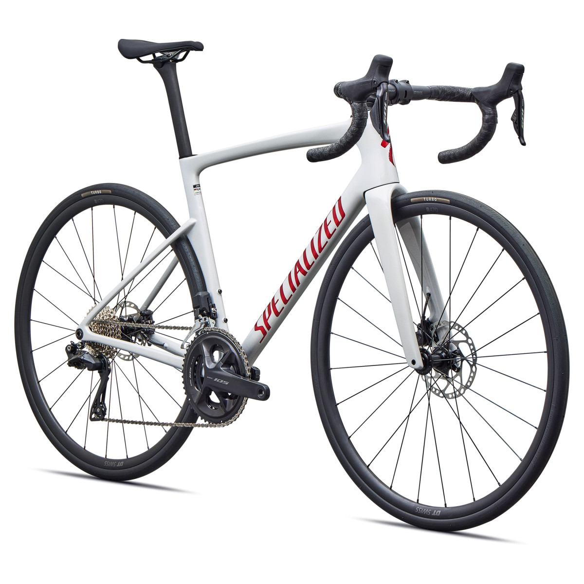 Specialized Tarmac SL9 Comp plento dviratis | Shimano 105 Di2 | Gloss Dolomite Metallic - Cayenne Metallic