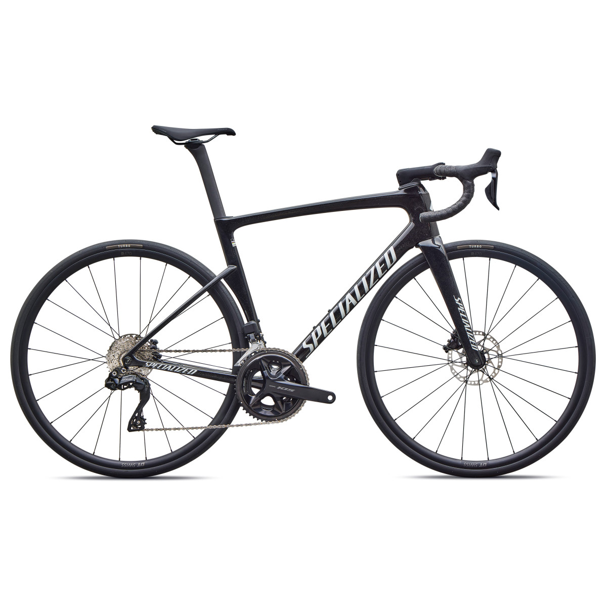 Specialized Tarmac SL9 Comp plento dviratis | Shimano 105 Di2 | Gloss Charcoal Tint - Dolomite Metallic