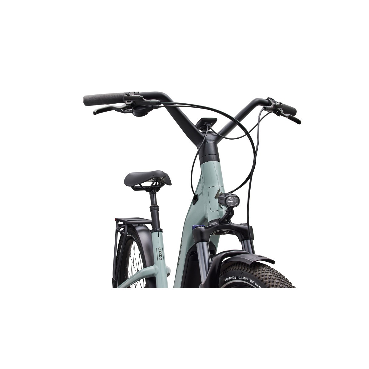 Specialized Turbo Como 4.0 elektrinis dviratis | Gloss Agave Grey - Oak Green Metallic