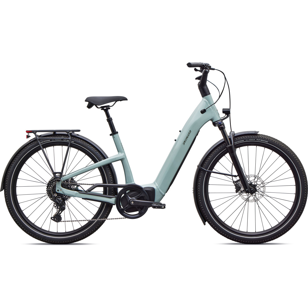 Specialized Turbo Como 4.0 elektrinis dviratis | Gloss Agave Grey - Oak Green Metallic