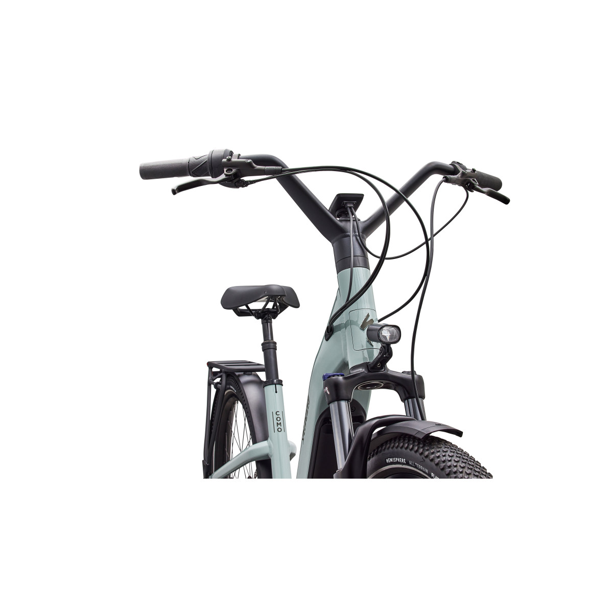 Specialized Turbo Como 4.0 IGH elektrinis dviratis | Gloss Agave Grey - Oak Green Metallic