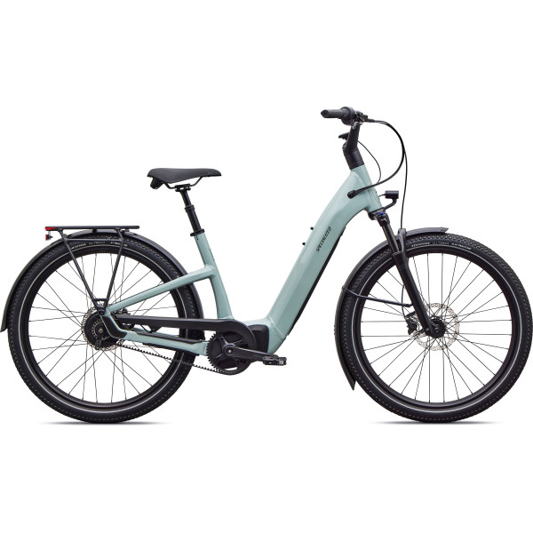Specialized Turbo Como 4.0 IGH elektrinis dviratis | Gloss Agave Grey - Oak Green Metallic