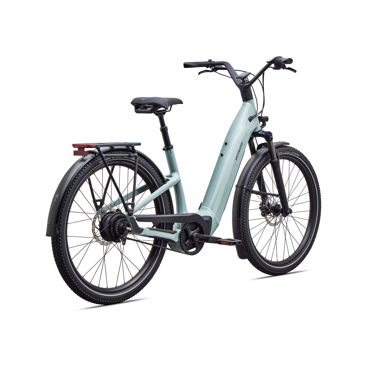 Specialized Turbo Como 4.0 IGH elektrinis dviratis | Gloss Agave Grey - Oak Green Metallic