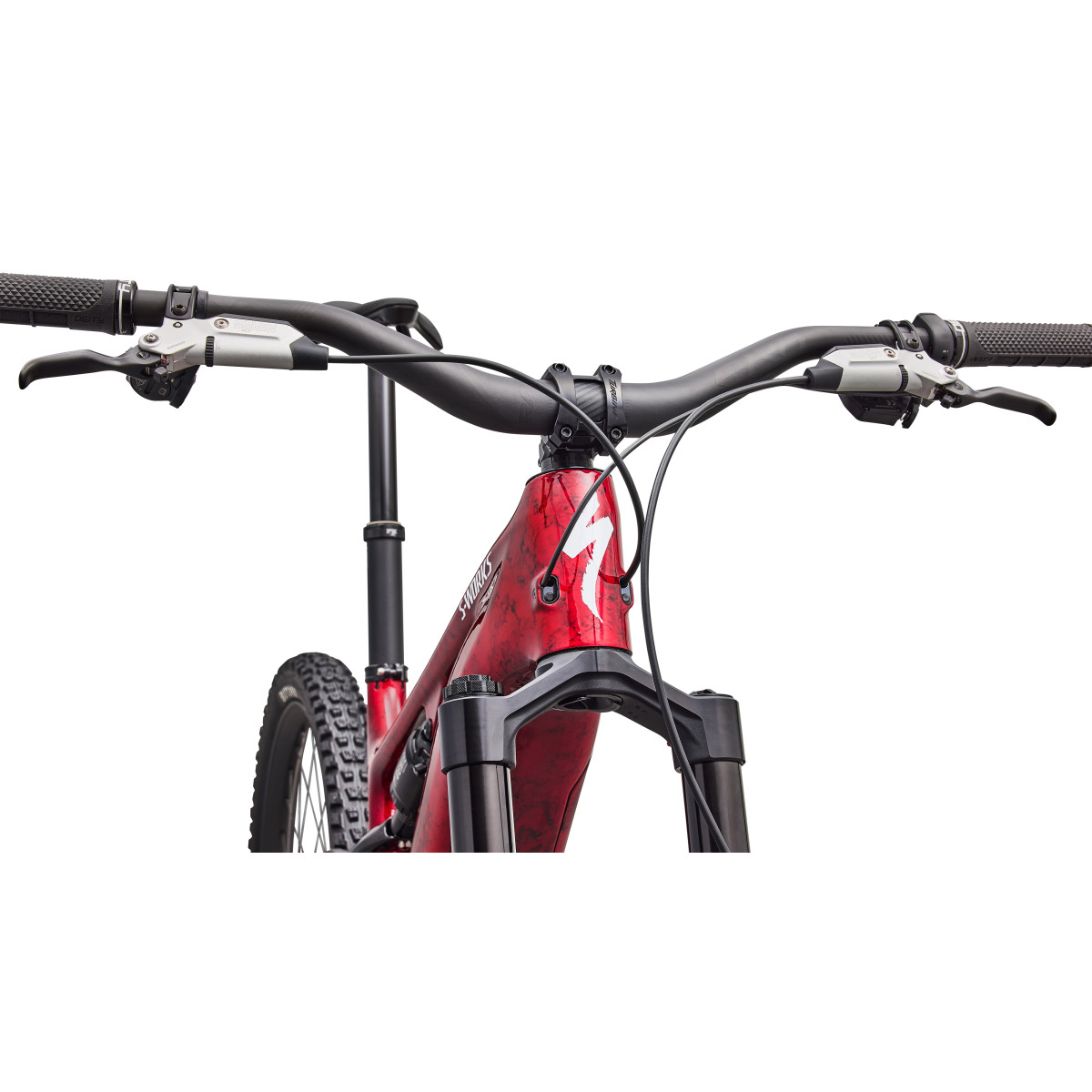 S-Works Turbo Levo 4 E-Bike | Gloss Red Tint - Silver Dust