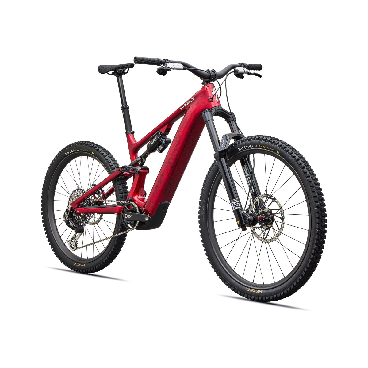 S-Works Turbo Levo 4 E-Bike | Gloss Red Tint - Silver Dust