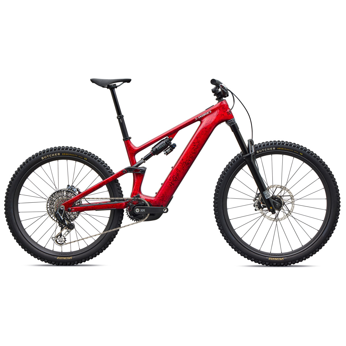 S-Works Turbo Levo 4 E-Bike | Gloss Red Tint - Silver Dust