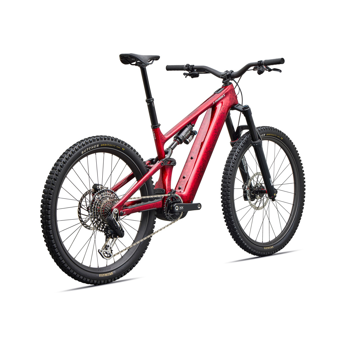 S-Works Turbo Levo 4 E-Bike | Gloss Red Tint - Silver Dust