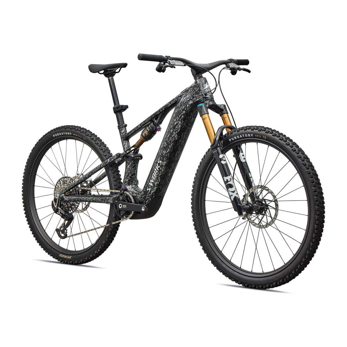 S-Works Turbo Levo R elektrinis dviratis | Gloss Shadow Silver Blended Speckle