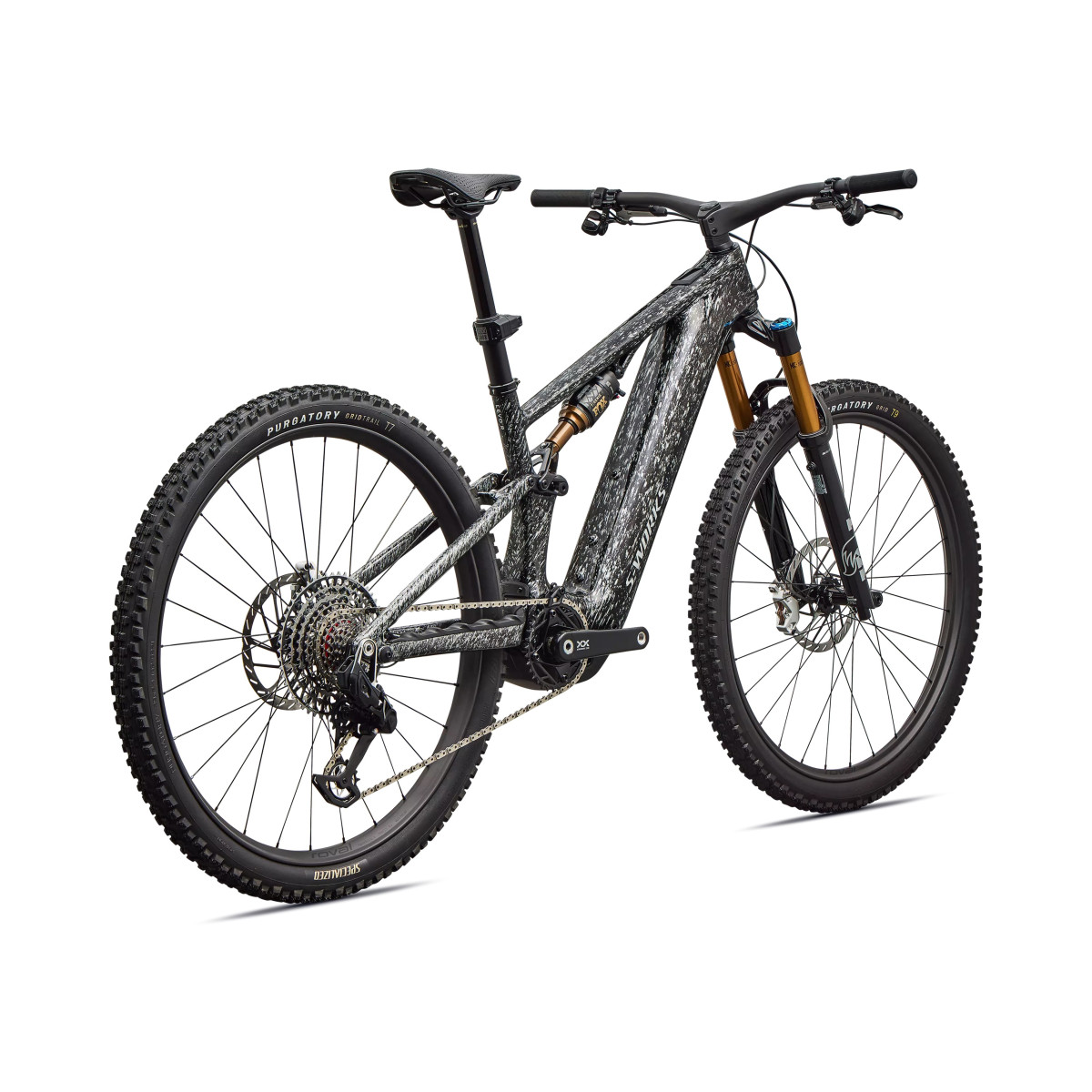 S-Works Turbo Levo R elektrinis dviratis | Gloss Shadow Silver Blended Speckle