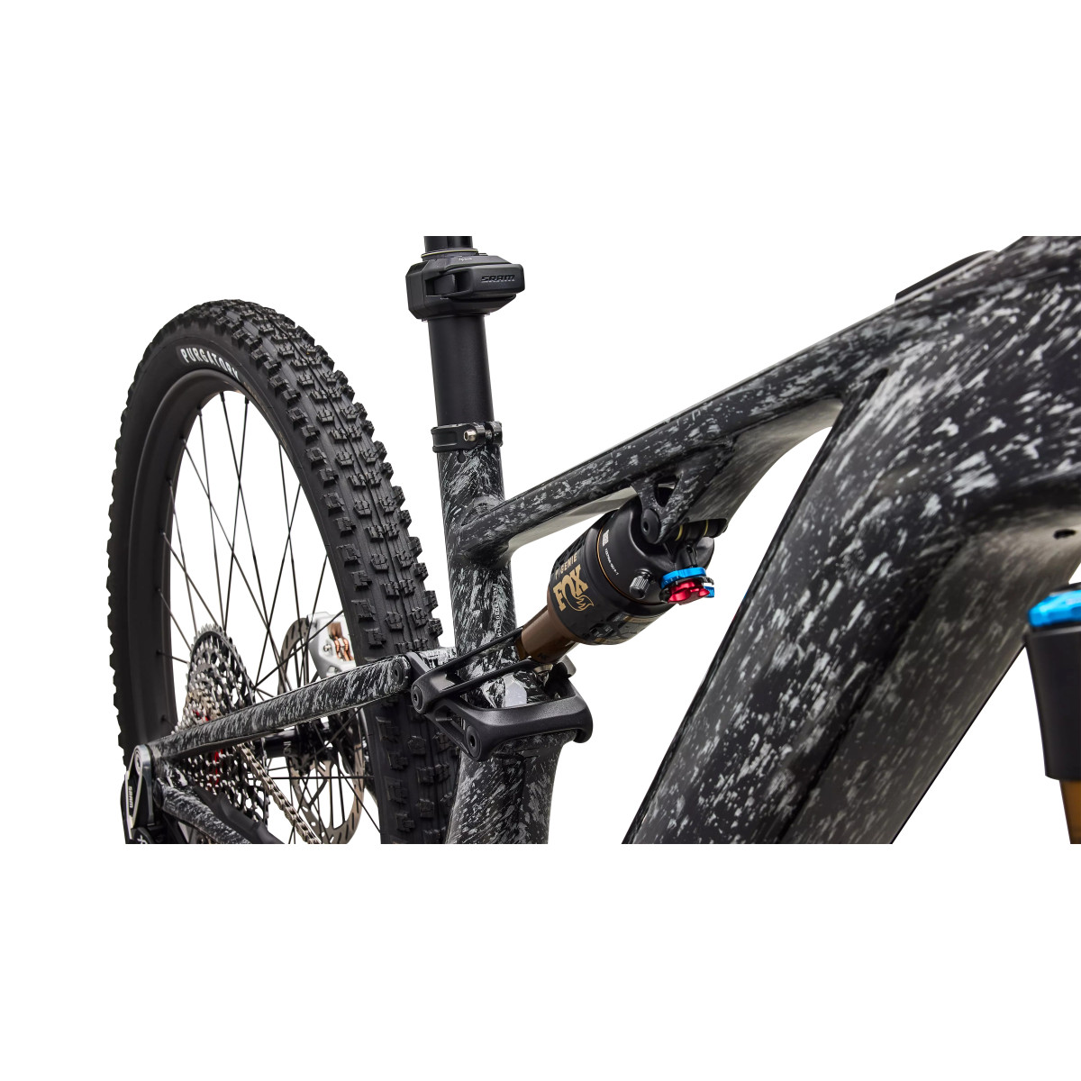 S-Works Turbo Levo R elektrinis dviratis | Gloss Shadow Silver Blended Speckle