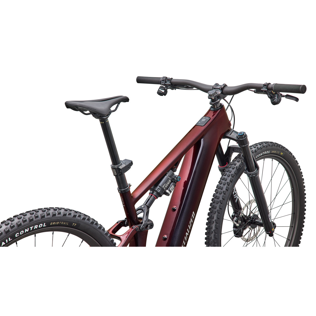 Specialized Turbo Levo R Pro E-Bike | Gloss Black Red Chameleon - Dolomite