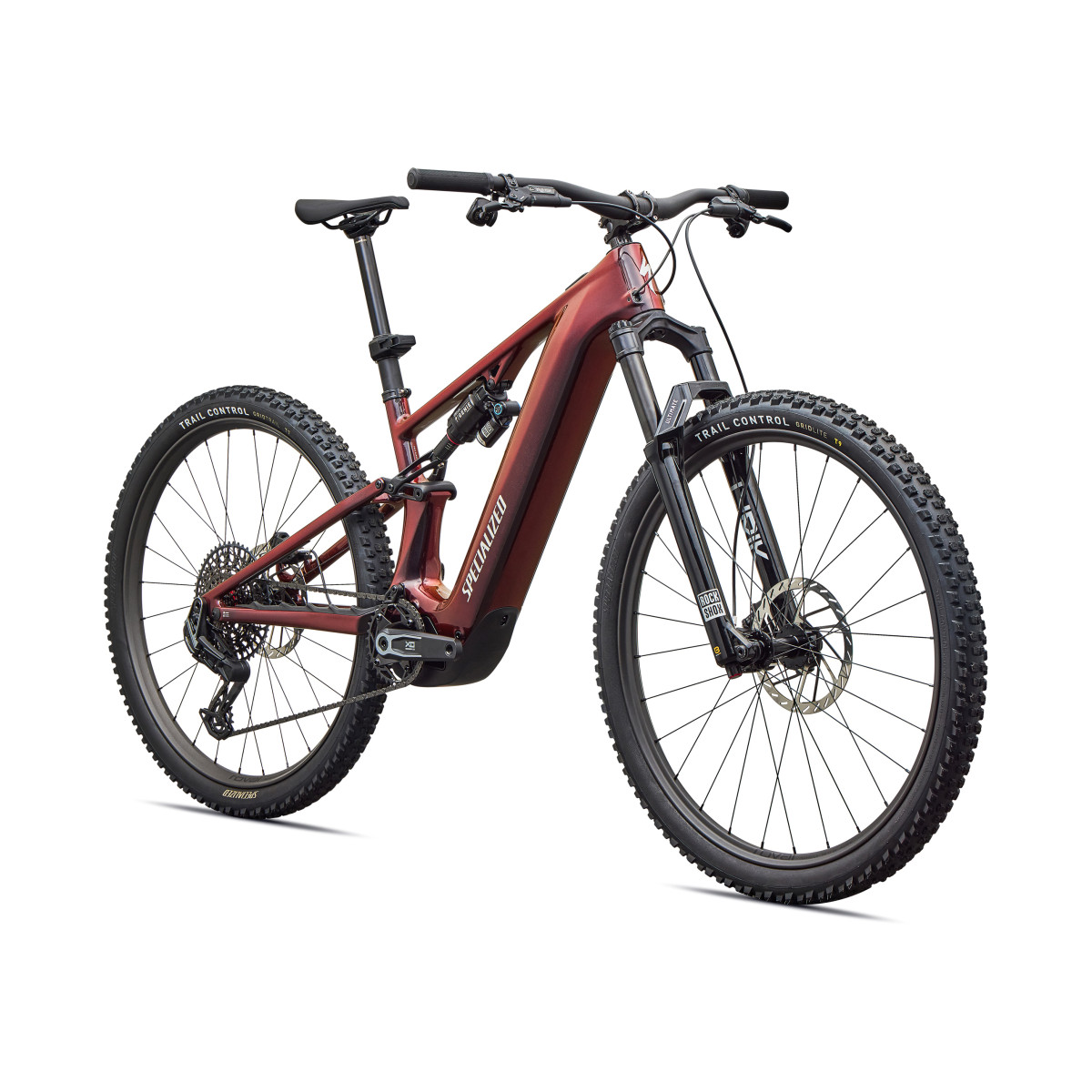 Specialized Turbo Levo R Pro E-Bike | Gloss Black Red Chameleon - Dolomite