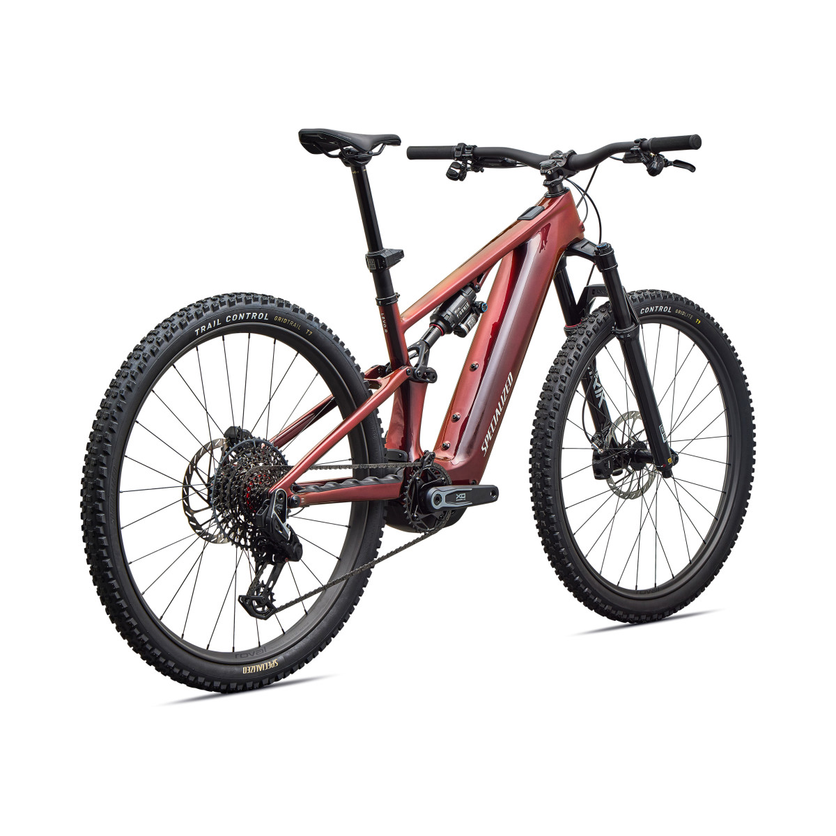 Specialized Turbo Levo R Pro E-Bike | Gloss Black Red Chameleon - Dolomite