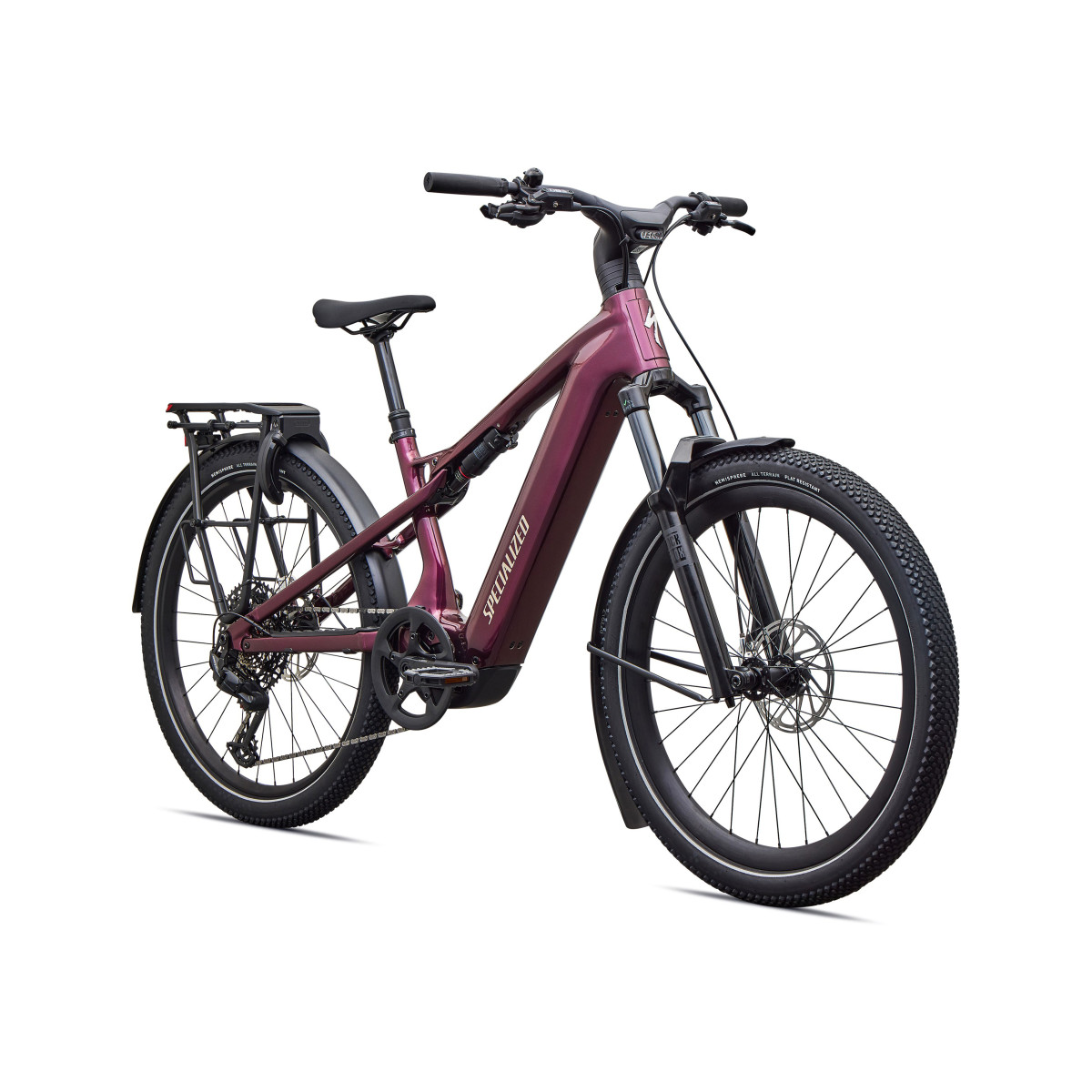 Specialized Turbo Vado 3 X 5.0 E-Bike | Gloss Bordeaux Metallic - Sandstone Metallic