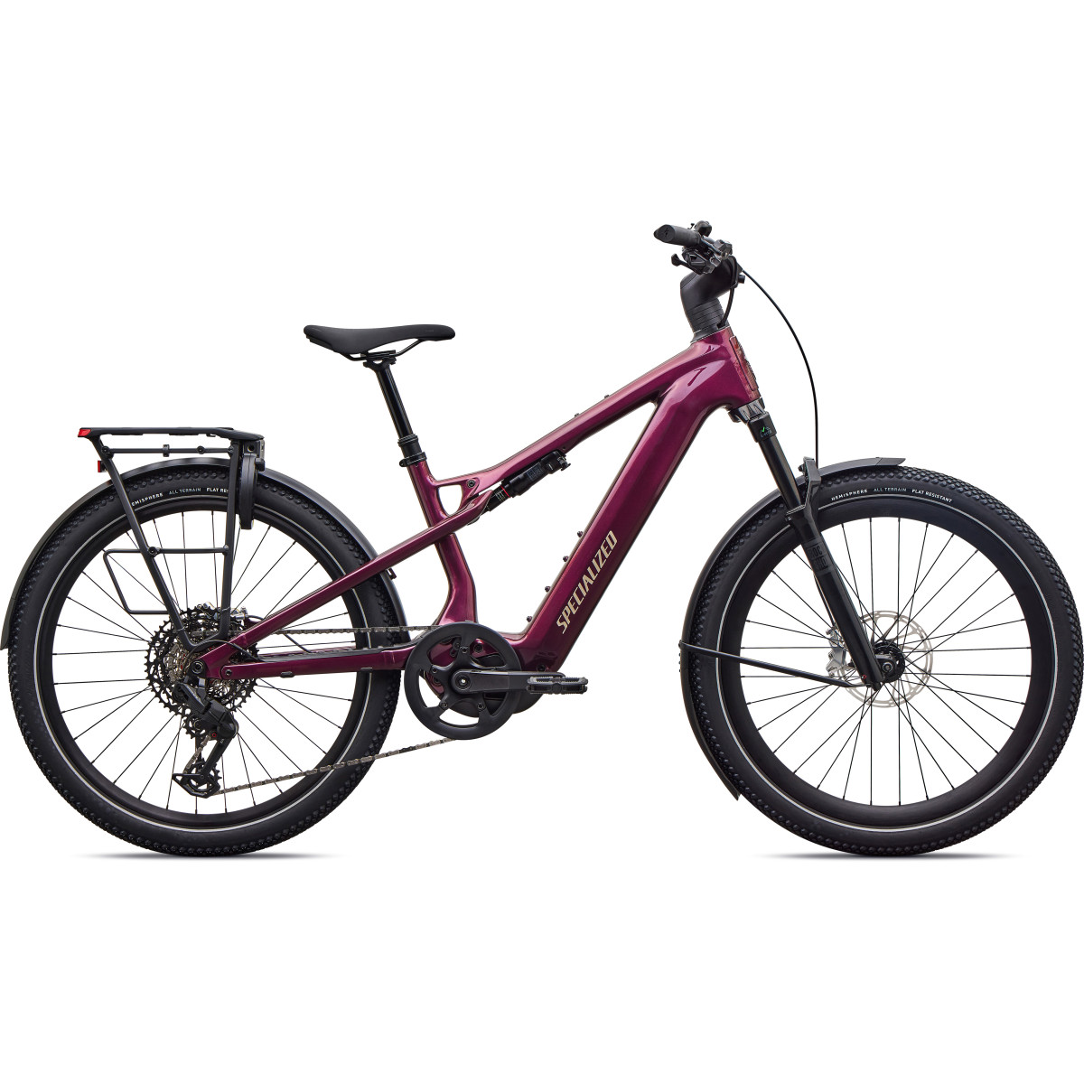 Specialized Turbo Vado 3 X 5.0 E-Bike | Gloss Bordeaux Metallic - Sandstone Metallic