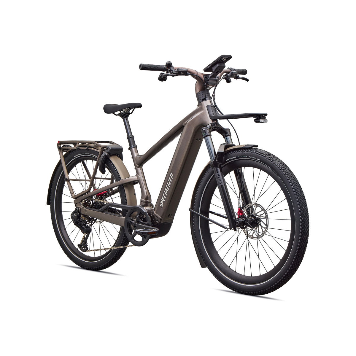 Specialized Turbo Vado 3 EVO 6.0 elektrinis dviratis | Gloss Warm Smoke Metallic - Satin Brushed Chrome