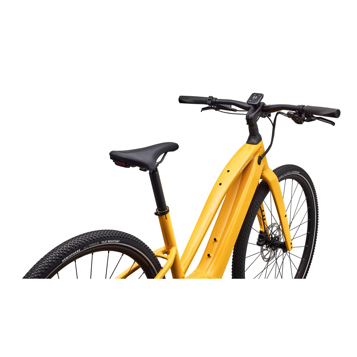 Specialized Turbo Vado SL 2 4.0 Step-Through elektrinis dviratis | Gloss Brassy Yellow - Metallic White Silver Frost Reflective