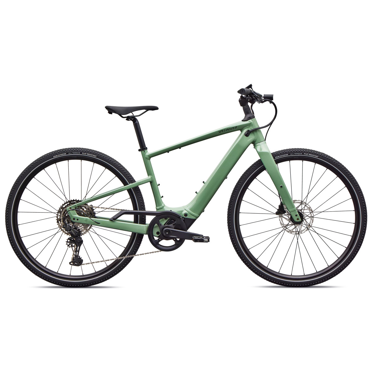 Specialized Turbo Vado SL 2 4.0 elektrinis dviratis | Gloss Pistachio - Oak Green Metallic Frost Reflective