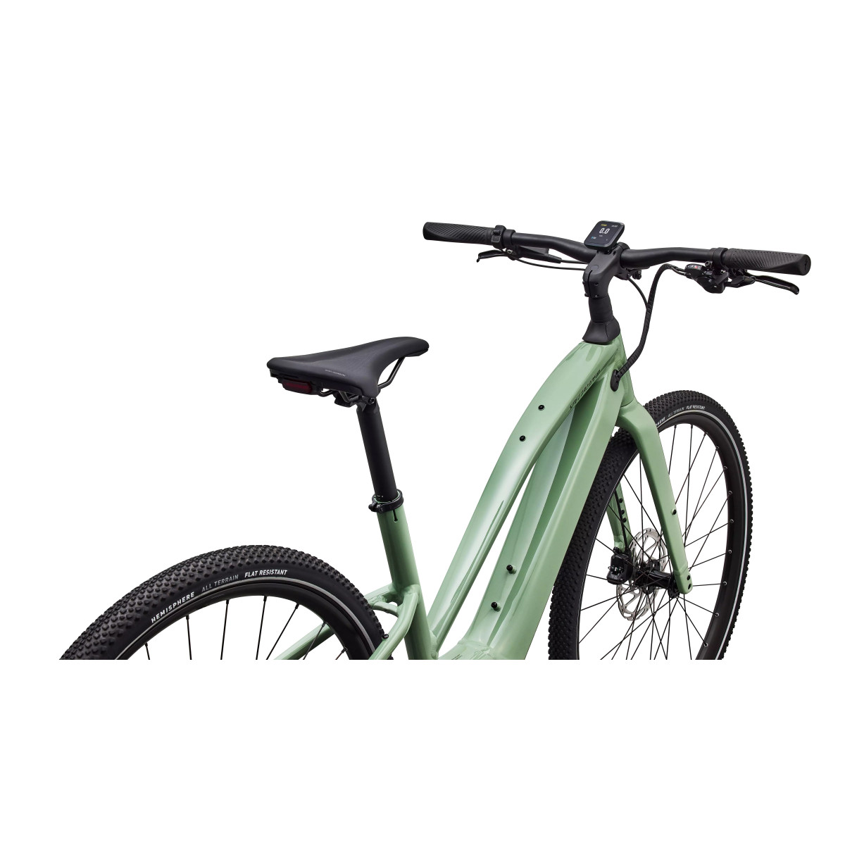 Specialized Turbo Vado SL 2 4.0 Step-Through elektrinis dviratis | Gloss Pistachio - Oak Green Metallic Frost Reflective
