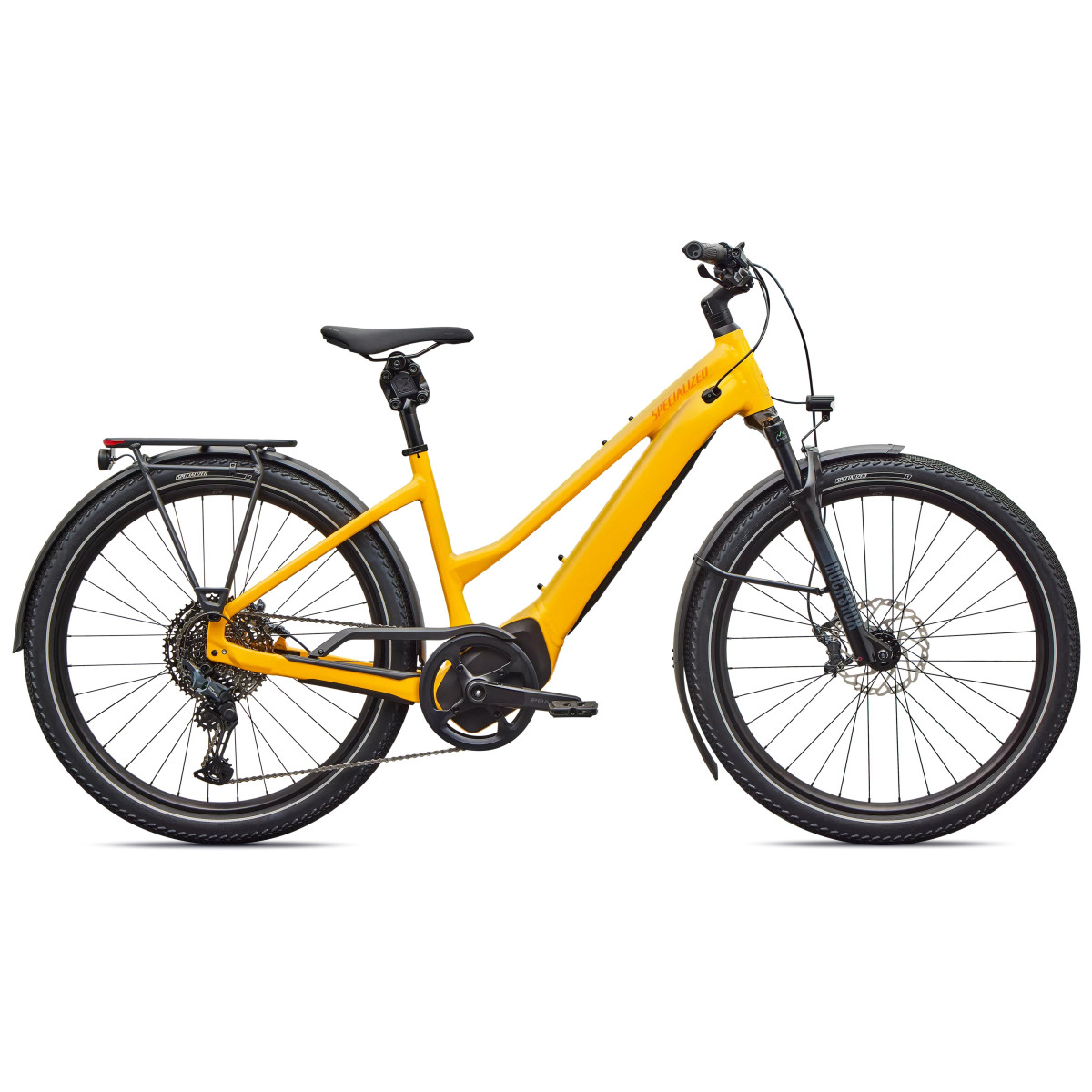Specialized Turbo Vado 5.0 Step-Through E-Bike | Gloss California Sunshine - Orange Zest