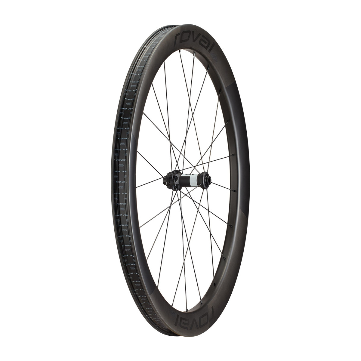 Roval Terra Aero CL karboninis priekinis ratas | Satin Carbon - Gloss Black
