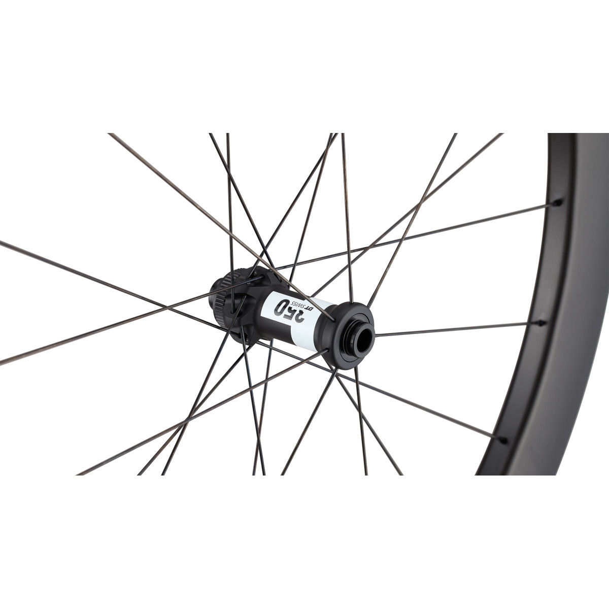 Roval Terra Aero CL karboninis priekinis ratas | Satin Carbon - Gloss Black