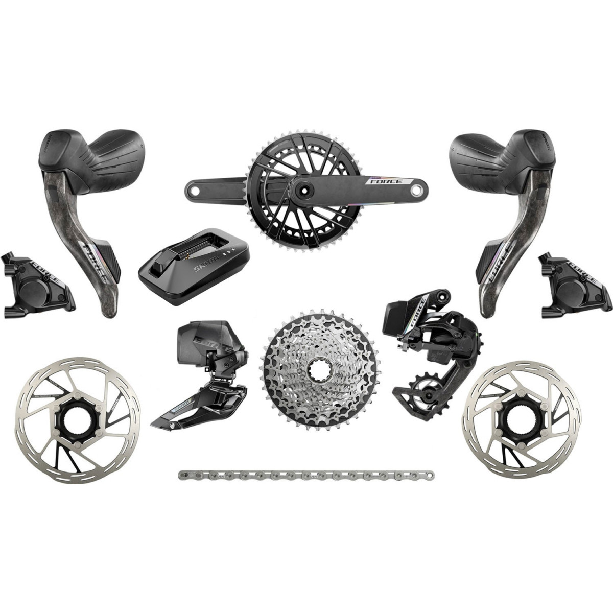 SRAM Force E1 AXS grupė | 2x12 pavarų | 48-35T | 10-36T (BULK)