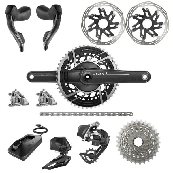 SRAM RED E1 AXS Powermeter grupė | 2x12 pavarų | 50-37T | 10-36T (BULK)