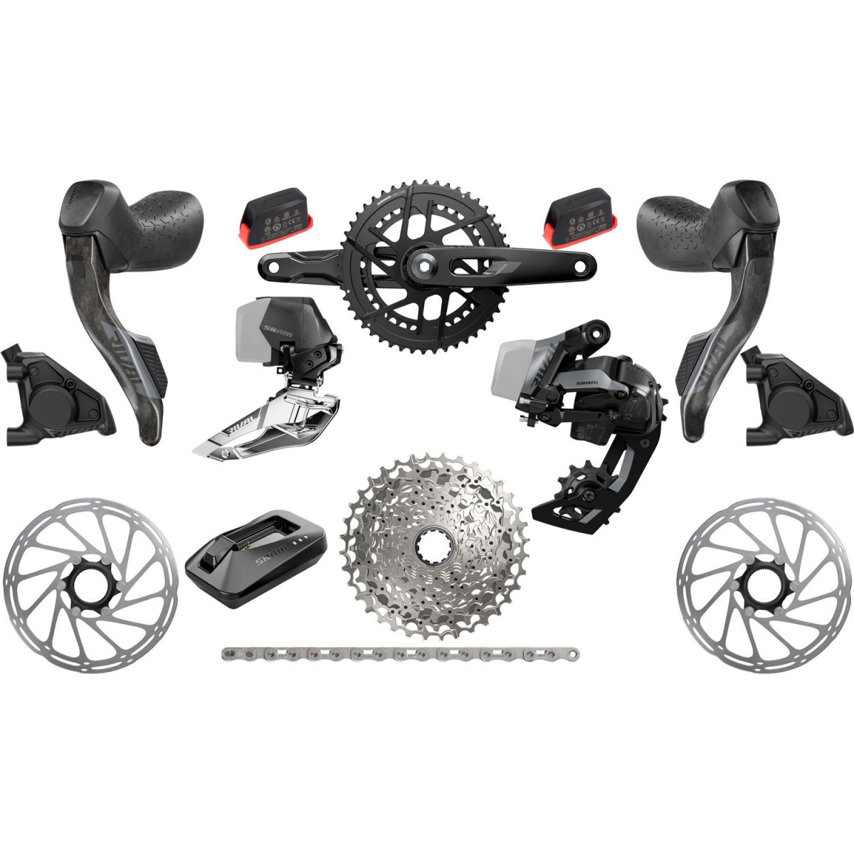SRAM Rival E1 AXS grupė | 2x12 pavarų | 48-35T | 10-36T (BULK)