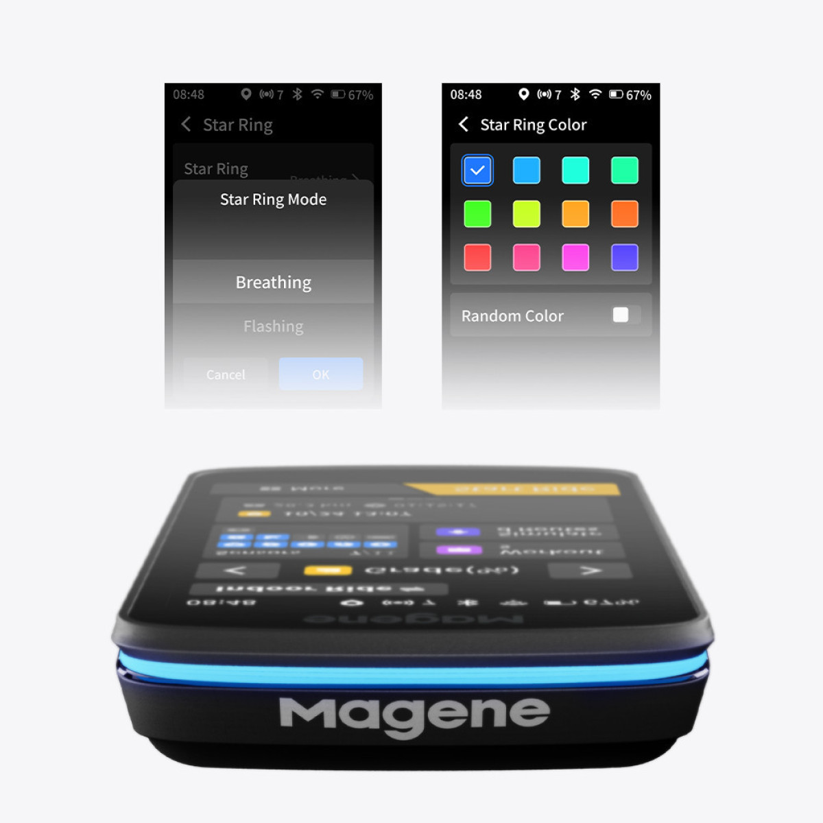 Megene C706 Smart GPS dviračio kompiuteris