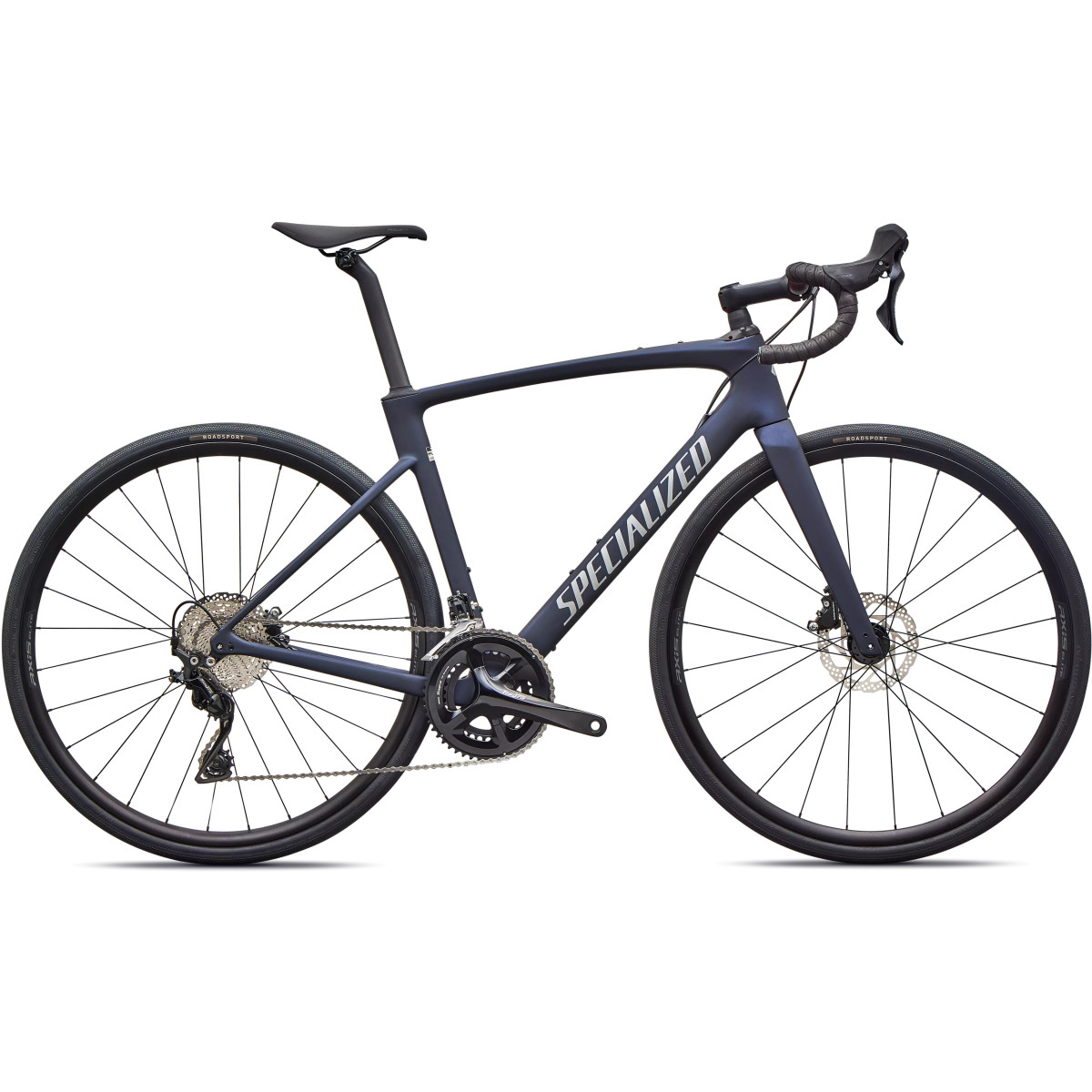 Specialized Roubaix SL8 Road Bike | Satin Deep Marine Metallic - Shadow Silver