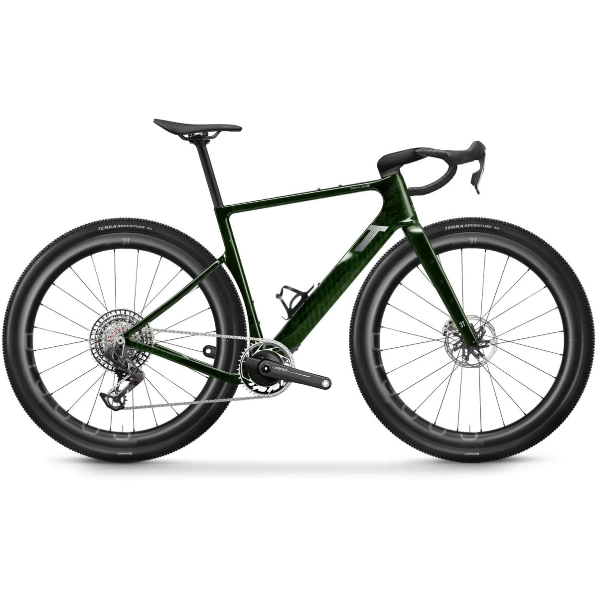 3T Extrema Italia X Gravel Bike | SRAM Red E1/XX SL AXS 1X12 | Discus 45|40 LTD | Ink Green