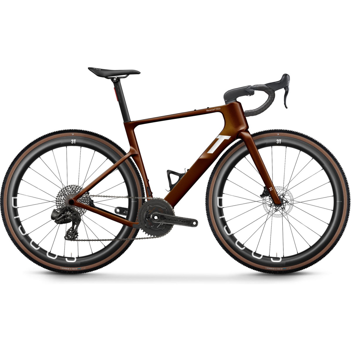 3T Racemax 2 Italia gravel dviratis | Campagnolo Record X 1x13 | Discus 45I40 | Brunito Brown