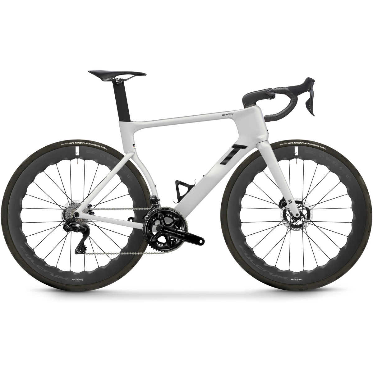 3T Strada Italia plento dviratis | Shimano Dura-Ace Di2 2x12 | Perla White