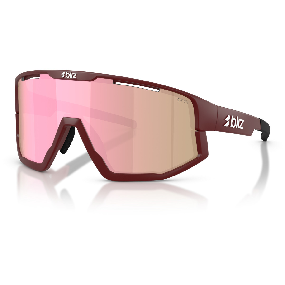 BLIZ Fusion Small akiniai | Matte Burgundy - Brown Rose Multicolour