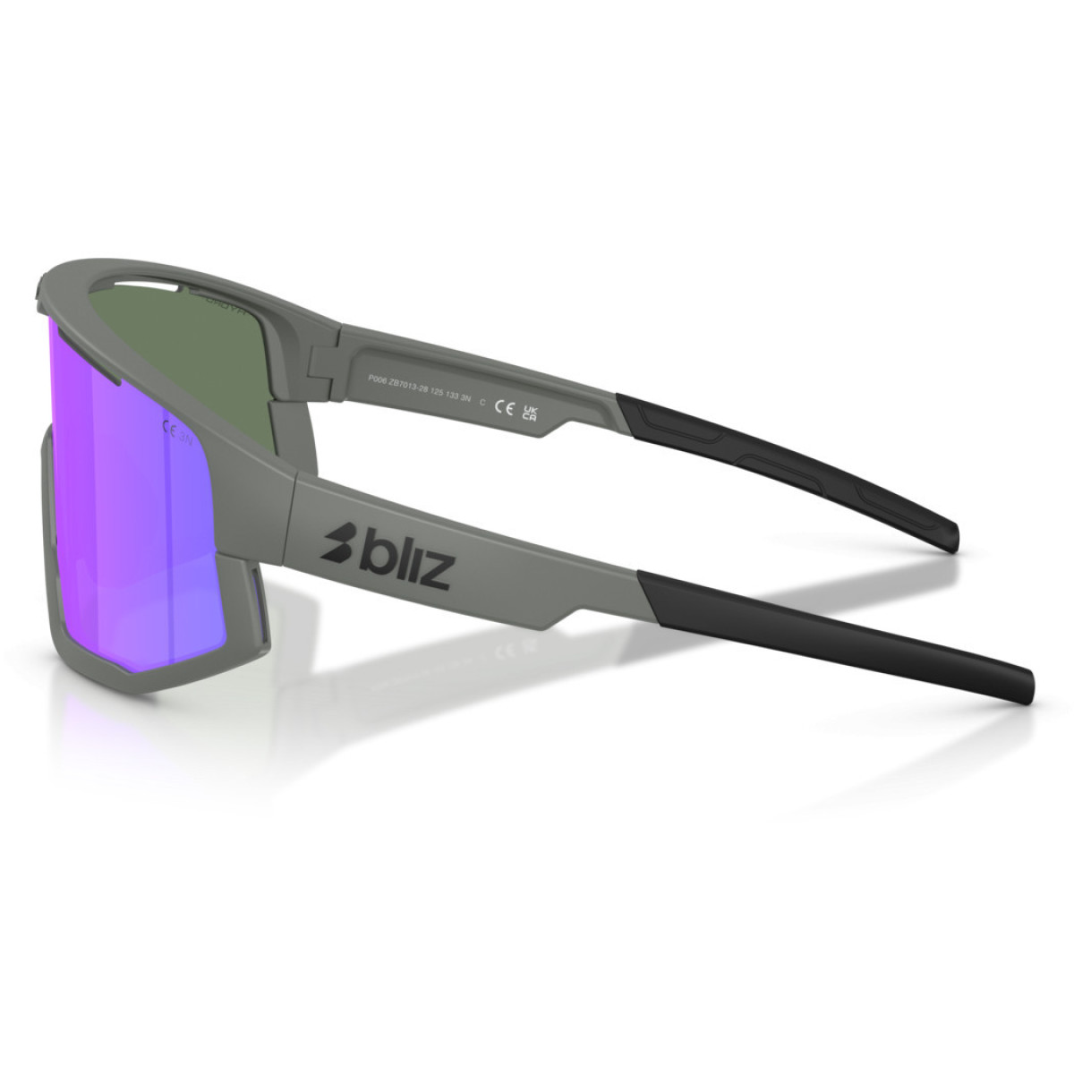 BLIZ Fusion Small akiniai | Matte Grey - Smoke Purple