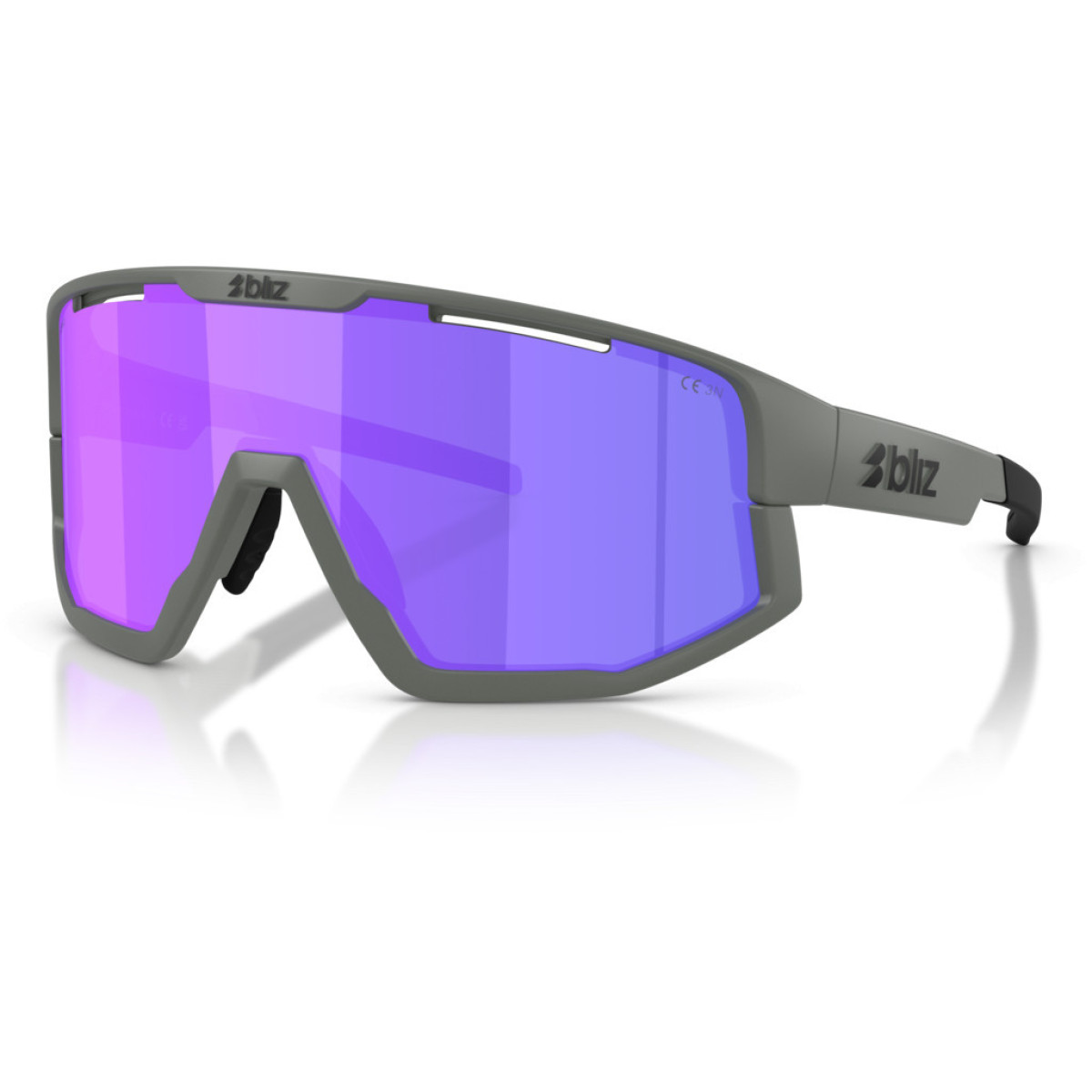 BLIZ Fusion Small akiniai | Matte Grey - Smoke Purple